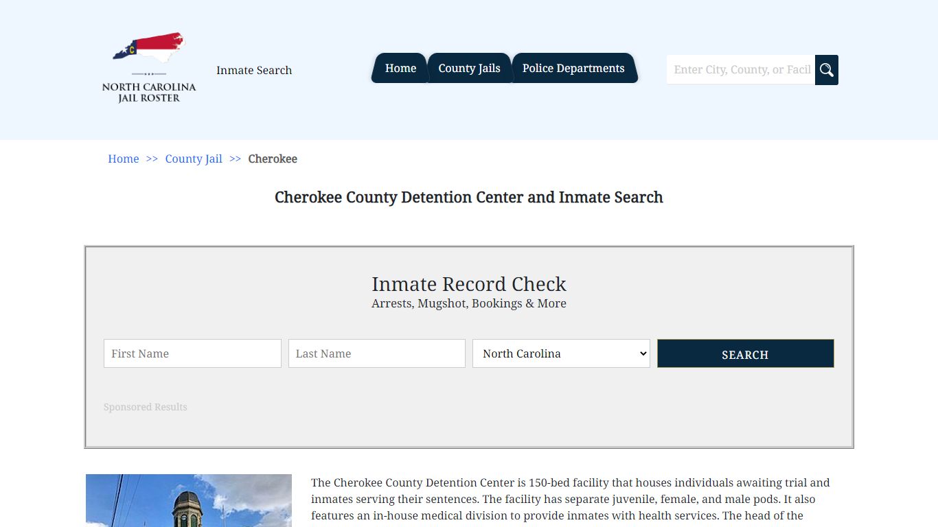 Cherokee County Detention Center and Inmate Search | North Carolina ...